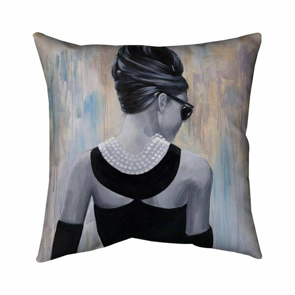 Begin Home Decor 26 x 26 in. Actress Audrey Hepburn-Double Sided Print Indoor Pillow 5541-2626-FI17